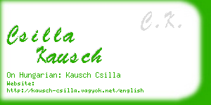 csilla kausch business card